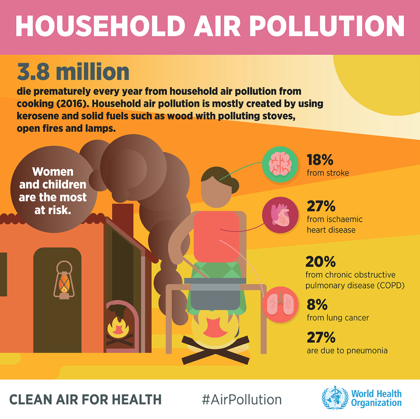 Figure 2: Household Air Pollution Health Impact - source: WHO