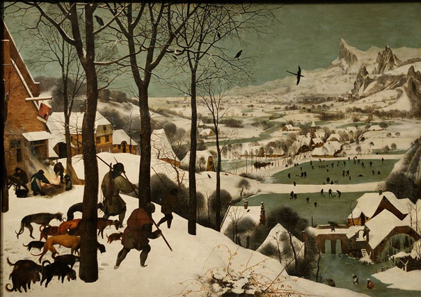Les chasseurs dans la neige. Pieter Brueghel l’ancien, 1565.
