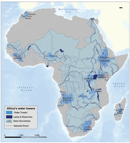 Les « châteaux d’eau » du continent africain. 
