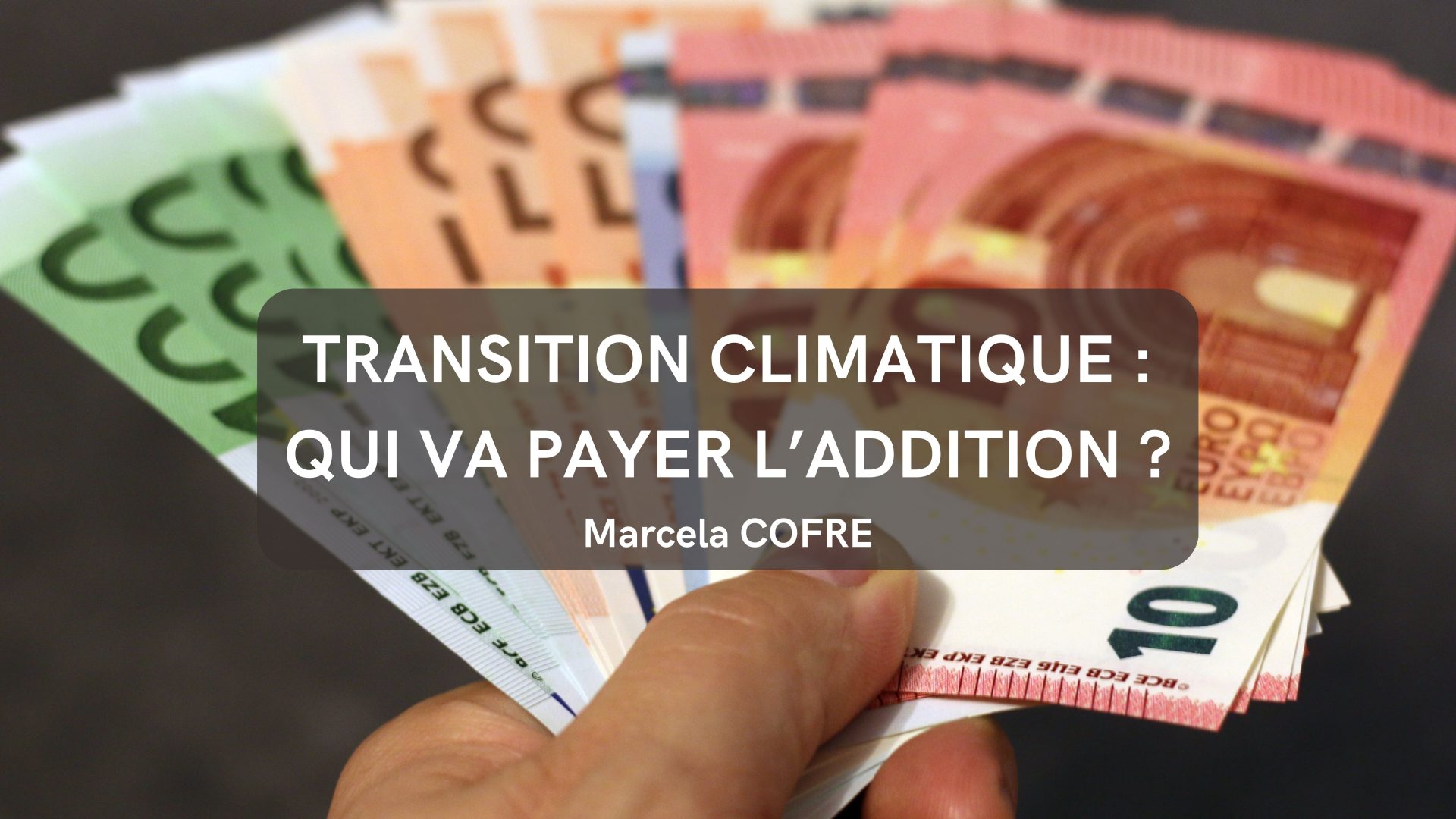 Transition climatique : qui va payer l’addition ?