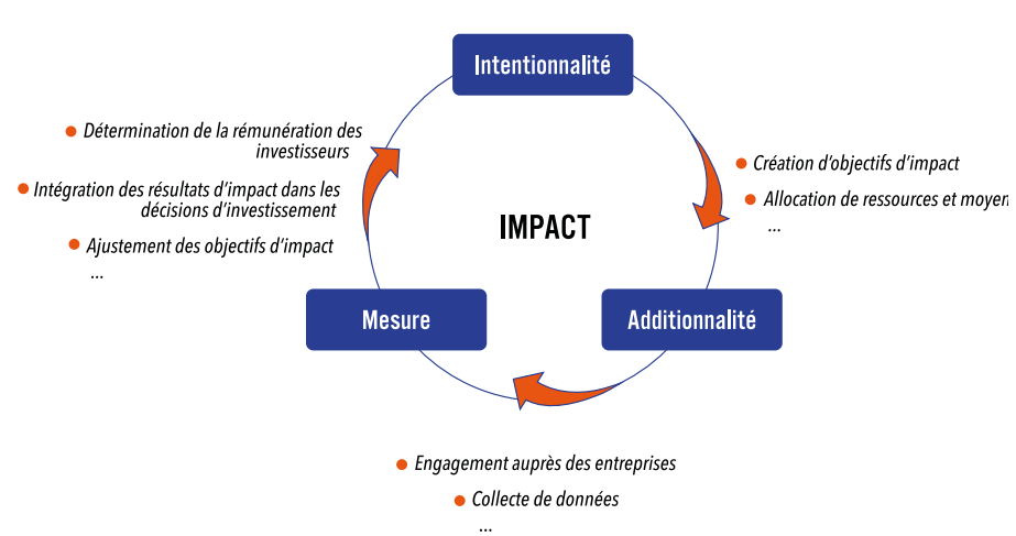 Interrelations entre les critères Intentionnalité, Additionnalité, et Mesurabilité, FIR et France Invest (5)