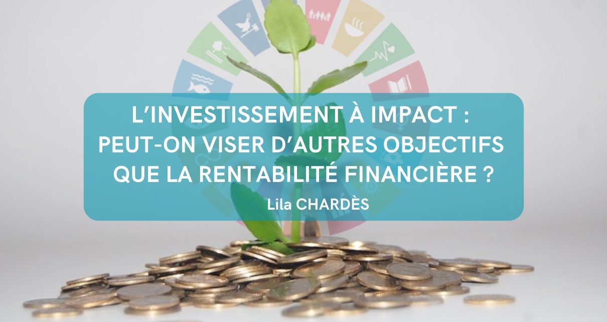 L’investissement à impact : peut-on viser d’autres objectifs que la rentabilité financière ?