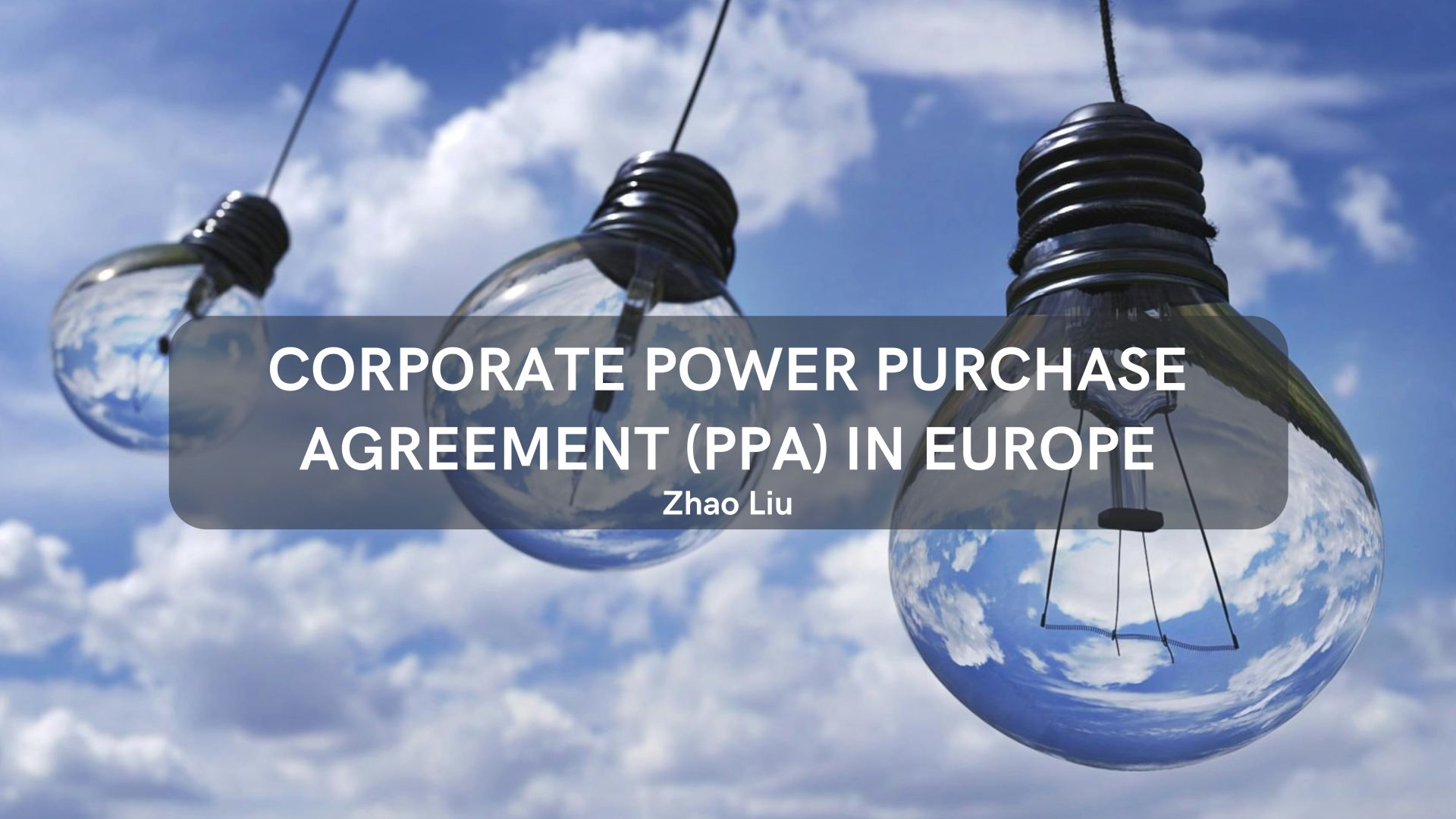 Corporate Power Purchase Agreement (PPA) in Europe