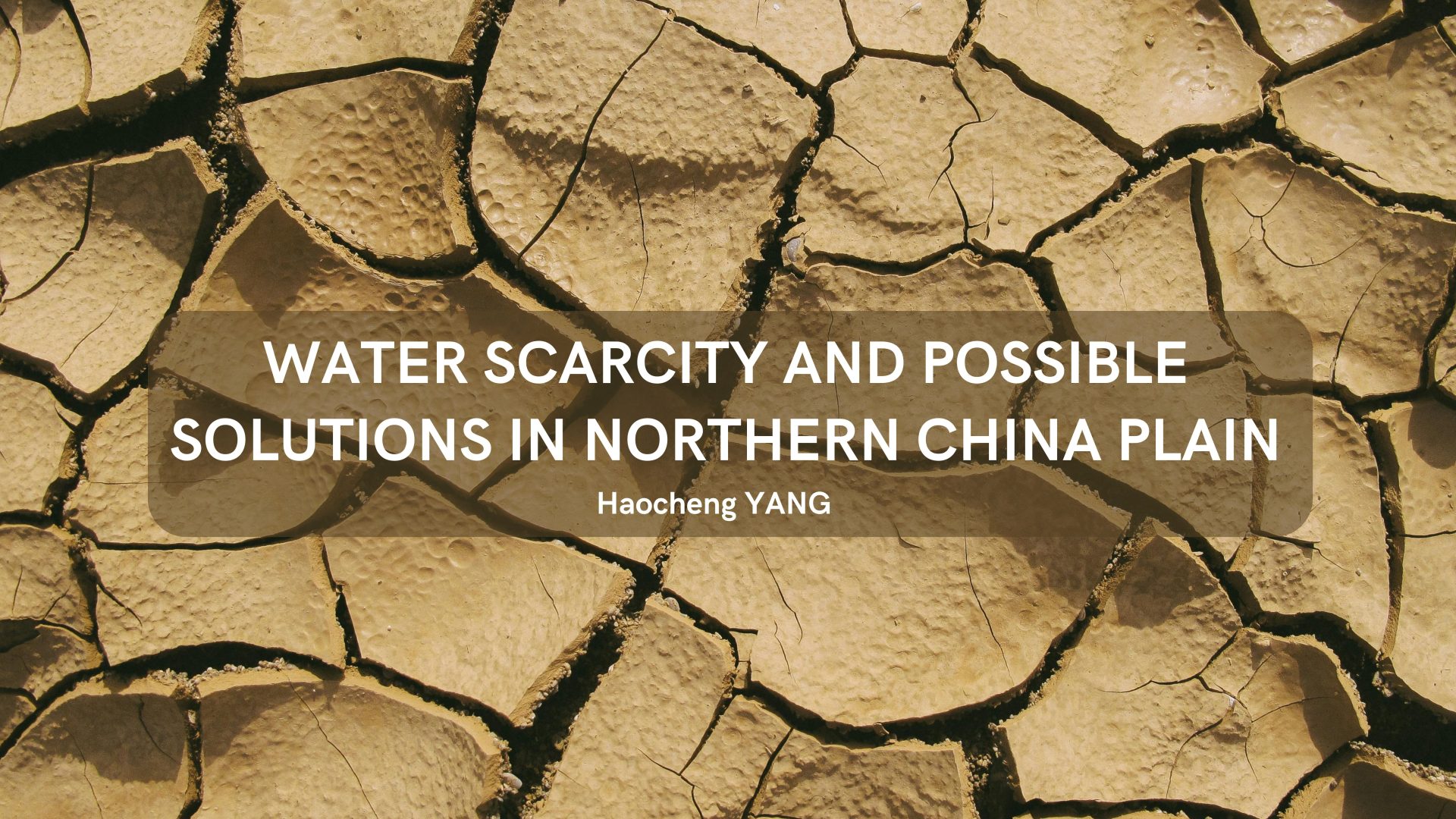 Water Scarcity and Possible Solutions in Northern China Plain