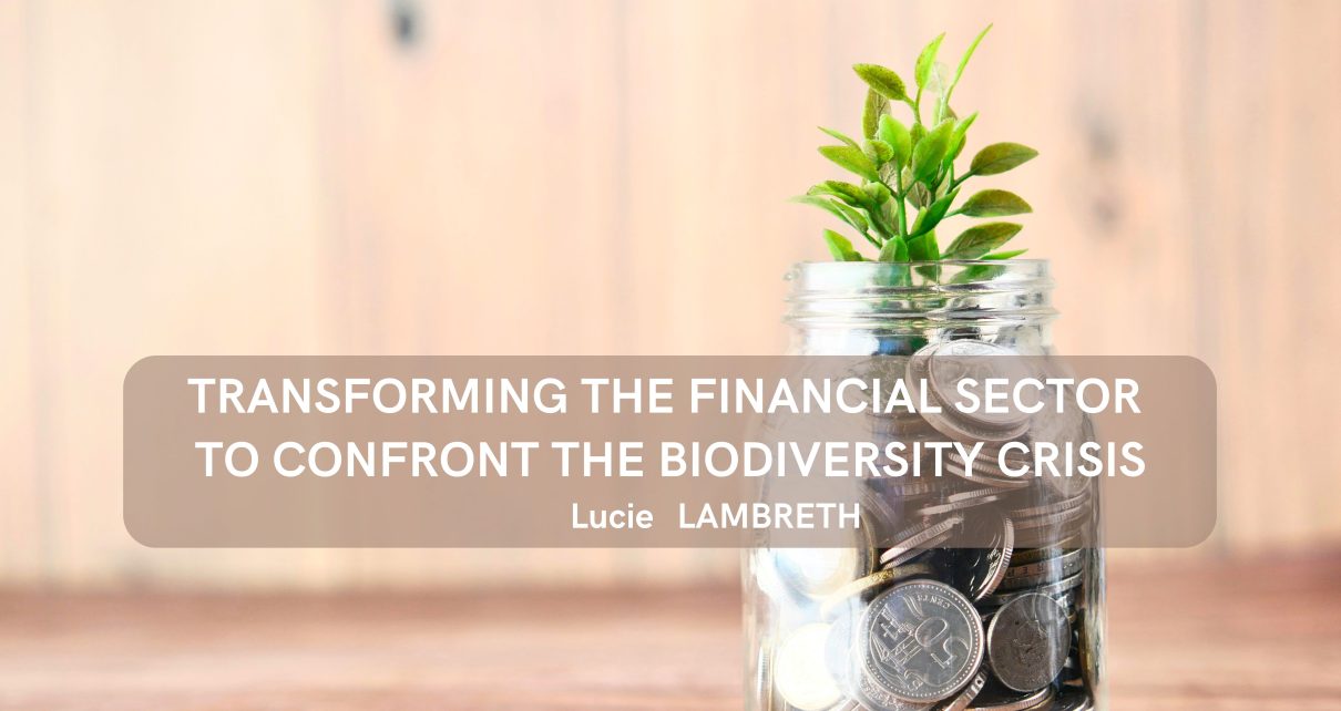 Transforming the Financial Sector to Confront the Biodiversity Crisis